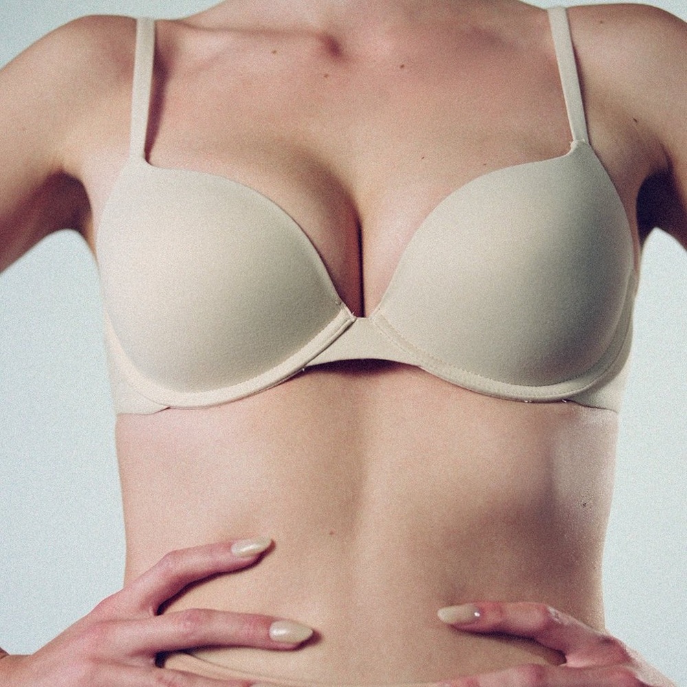 SKIMS T-SHIRT PUSH UP BRA | SAND
